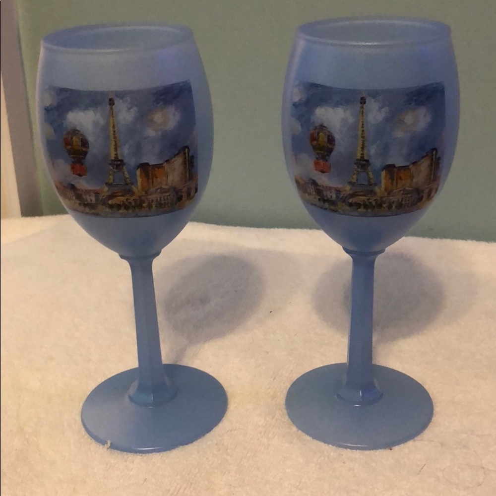 Paris Hotel Las Vegas Glass Wine Glasses